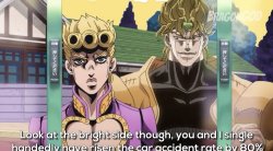 Dio and Giorno Car Accident Rate Meme Template