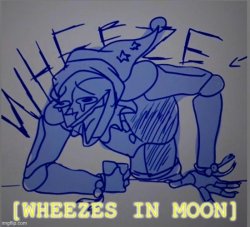 Wheezes in moon Meme Template