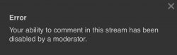 Your ability to comment in this stream has been disabled Meme Template