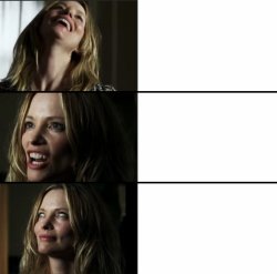 Stages of Demonic Hilarity Meme Template