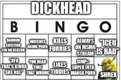 Dickhead Bingo Meme Template