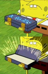 spongebob opening a box Meme Template