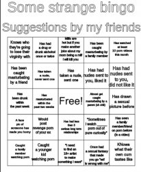 sexual bingo Meme Template