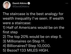 Billionaire staircase analogy Meme Template