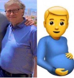 Bill Gates and Beer Gut Meme Template
