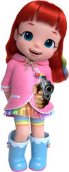 Rainbow Ruby with a handgun Meme Template