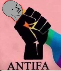 Antifa phallic symbol logo Meme Template
