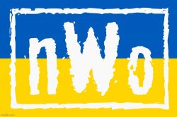 NWO Ukraine flag blank  logo Meme Template