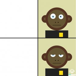 Excited then Unamused OnChain Monkey Meme Template