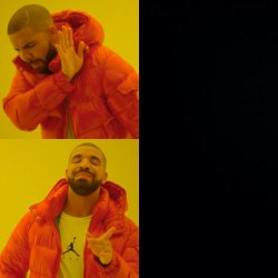Drake Hotline Bling dark mode Meme Template