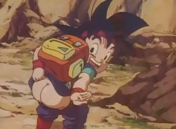 Goku Jr. Mooning Meme Template