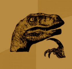 Brown Philosoraptor Meme Template