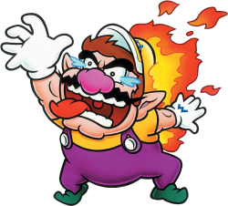 Fire Wario Meme Template