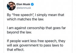 Elon Musk free speech tweet Meme Template