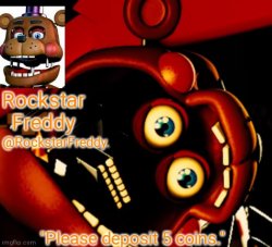 Rockstar Freddy Announcement Temp Meme Template