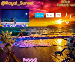 @Royal_Sunset's announcement temp (Sunrise_Royal) Meme Template