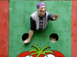 throwing tomatoes Meme Template