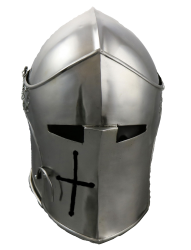 Crusader helmet grayscale Meme Template