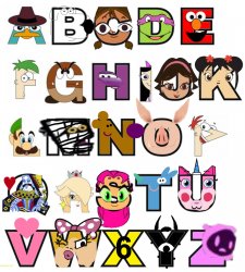 Cartoon Characters Alphabet Meme Template