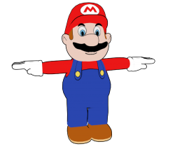 CDI Mario T pose Meme Template