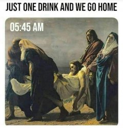 Jesus drunk Meme Template