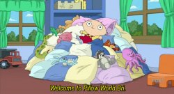 Pillow World Stewie Meme Template