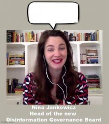 Nina Jankowicz speaks template Meme Template