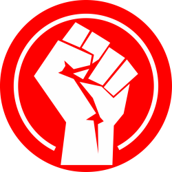 Marxist blm Left Fist Logo with transparency Meme Template
