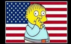 RALPH WIGGUM U.S. FLAG Meme Template