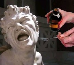 Statue fed medicine Meme Template