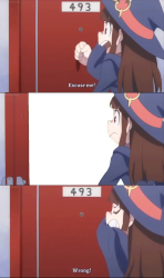 Akko Wrong Door Template Meme Template