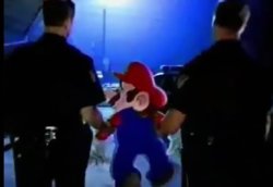 Mario gets arrested Meme Template