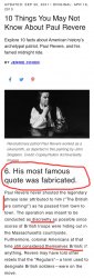 Paul Revere quote fabricated Meme Template