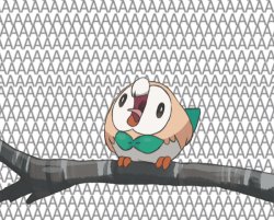 rowlet screaming on a branch Meme Template