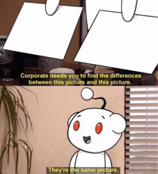 reddit they're the same picture Meme Template
