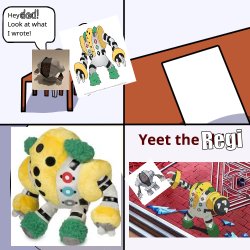 Yeet the Regi Registeel edition Meme Template