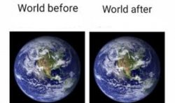 The world before (X) and after (X) Meme Template