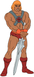 He-Man leaning on sword with transparency Meme Template