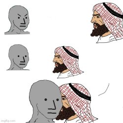 Chad whisper Arab version Meme Template
