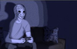 Wojak sitting on couch Meme Template