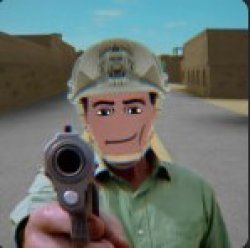 roblox soldier pointing a gun Meme Template