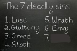 The 7 Deadly Sins Meme Template