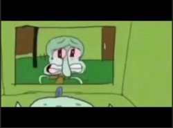 Crying squidward Meme Template