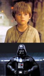 Anakin Skywalker to Darth Vader Meme Template