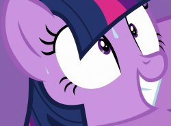 twilight sparkle's nervous face close up Meme Template
