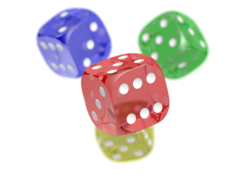 Colorful dice rolling Meme Template