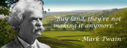 Mark Twain buy land quote Meme Template