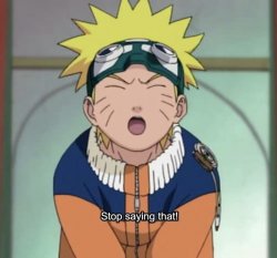 Stop Saying That Naruto Meme Template
