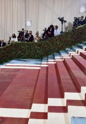 MET Gala Stairs 2022 Meme Template