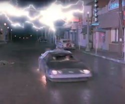 Back to the Future Car Lightning Meme Template